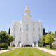 The LDS temple in St. George - in stark contrast to the previous evening’s sights.
